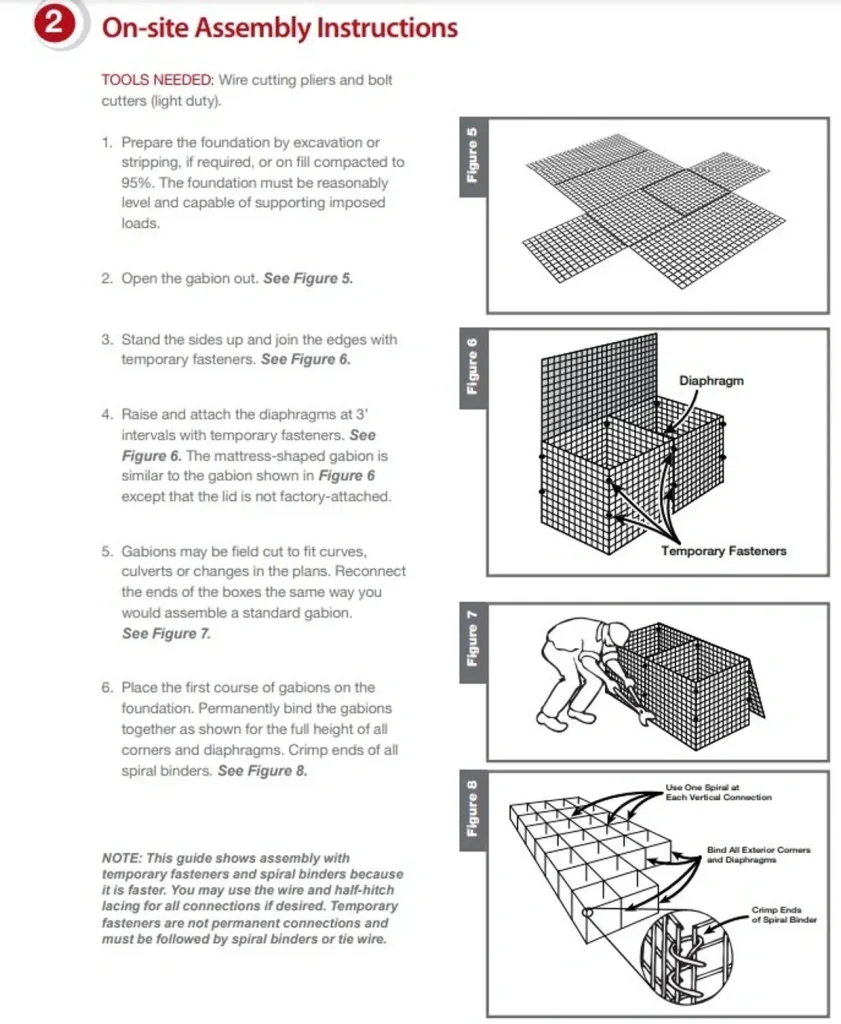 Pro-tec gabion installation